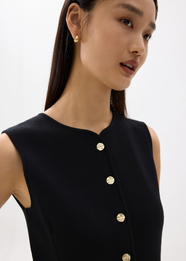 Tailored Long Knit Vest - Image 5