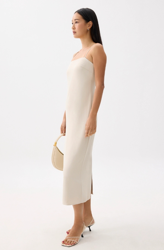 Straight Neck Slip Midi Dress - Image 3