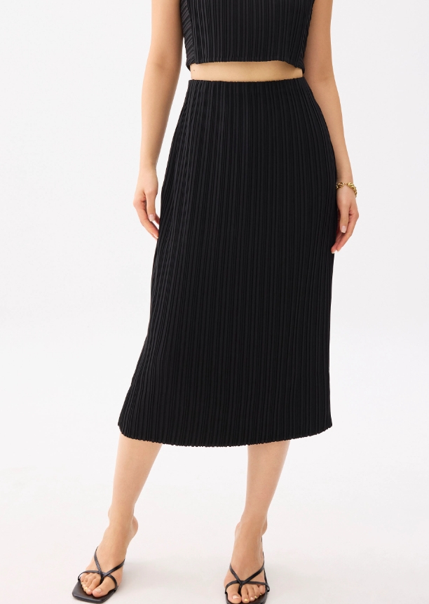 Gym Pleated Column Midi Skirt - Image 3