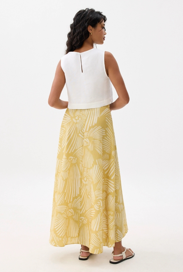 High Waist A-line Wrap Skirt - Image 2