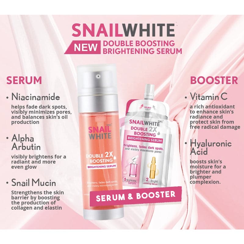 SNAILWHITE Double Boosting Brightening Serum - Image 2